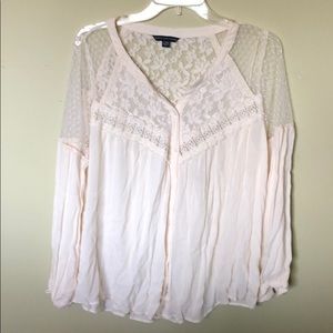 Loose lace blouse